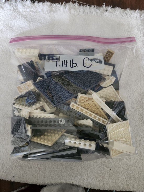 Lego Other - Authentic Lego Lot of Mostly Grey, White & Tan Building Bricks Weighing 1.14 1b